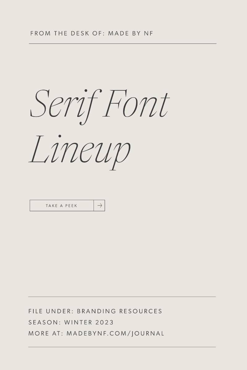 Favorite Designer Approved Serif Fonts