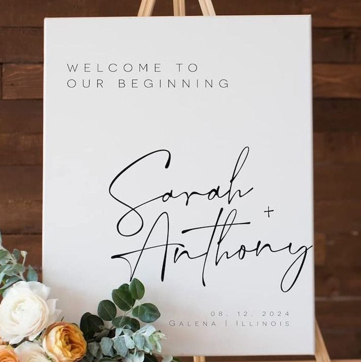 Wedding Welcome Sign, Wedding Welcome, Calligraphy Welcome Sign #2