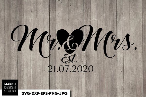 Wedding Sign | Mr And Mrs Shirt Svg | Just Married Sign Png