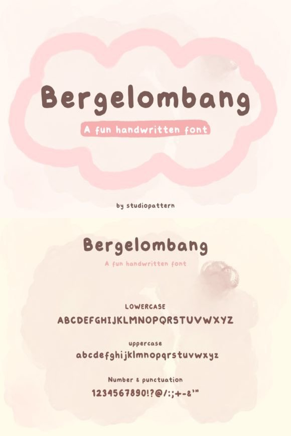 Bergelombang Font: Fun and Cute Handwritten Font for Crafts and Greeting Cards
