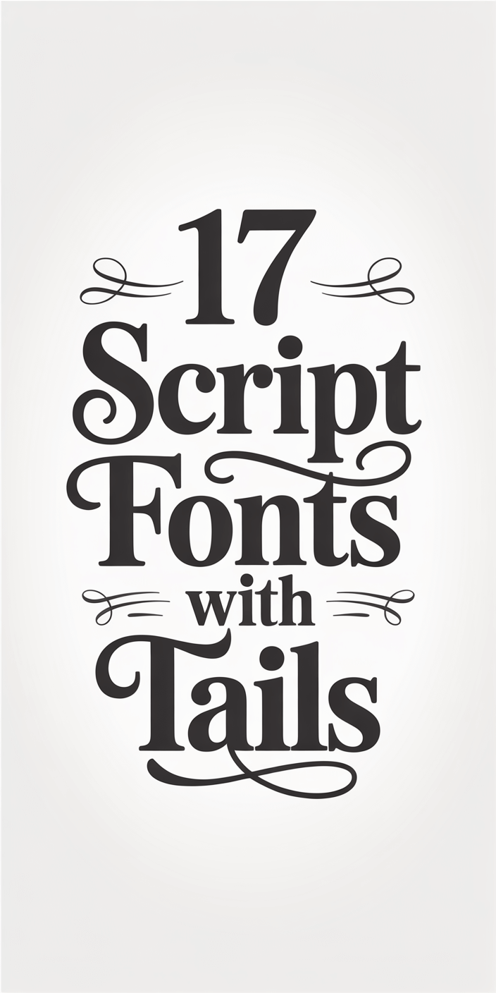 17 Script Fonts with Tails for Elegant, Flowing Letter Designs 17 Script Fonts with Tails for Elegant, Flowing Letter Designs