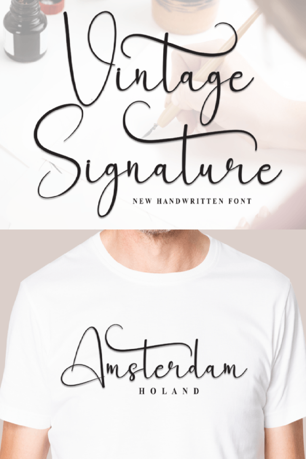 Vintage Signature Font: Charming Handwritten Script for Wedding Invitations