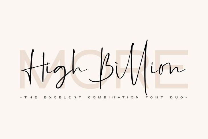 High Billion Font Duo by Haksen | Creative Market