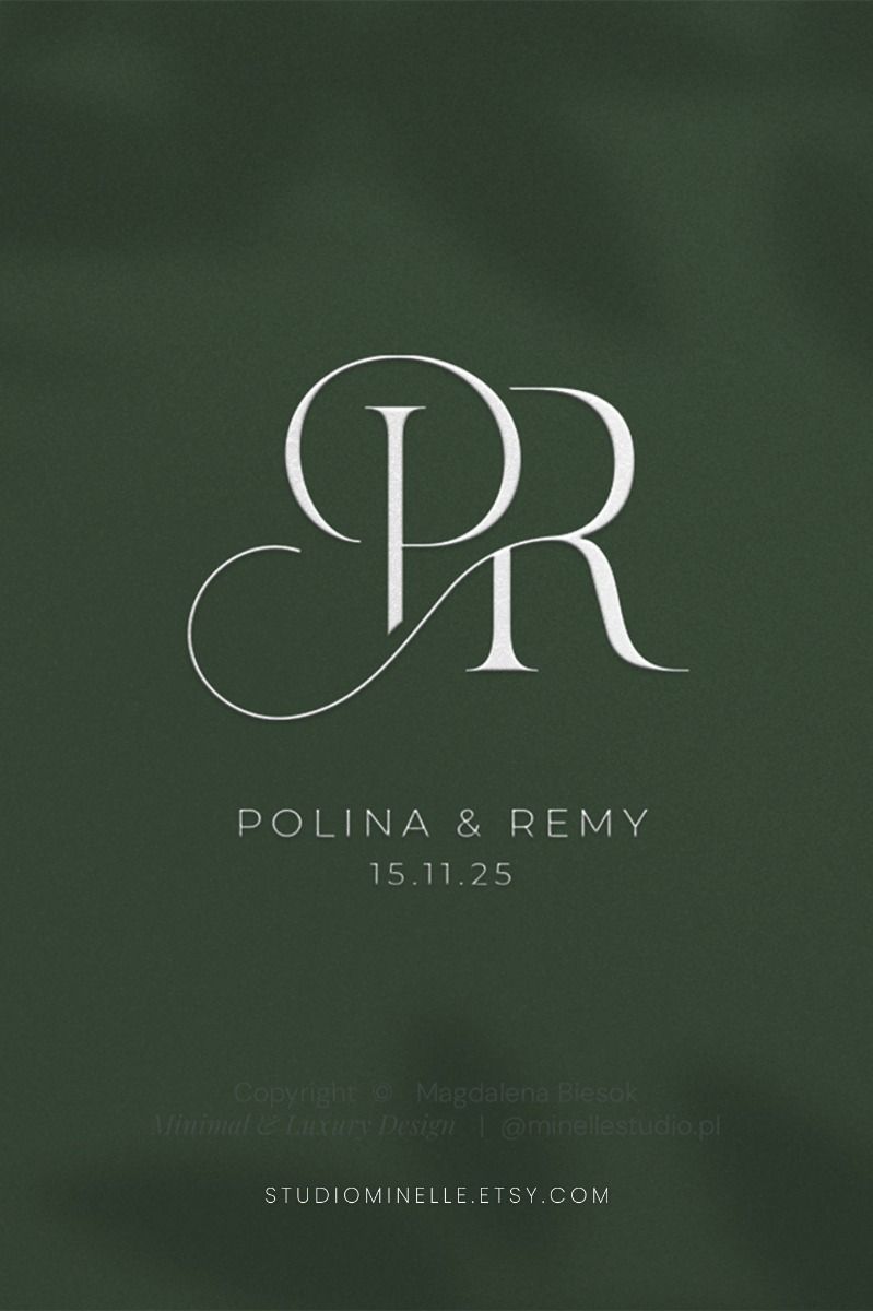 PR | Chic and Elegant Monogram Logo for Your Wedding Day