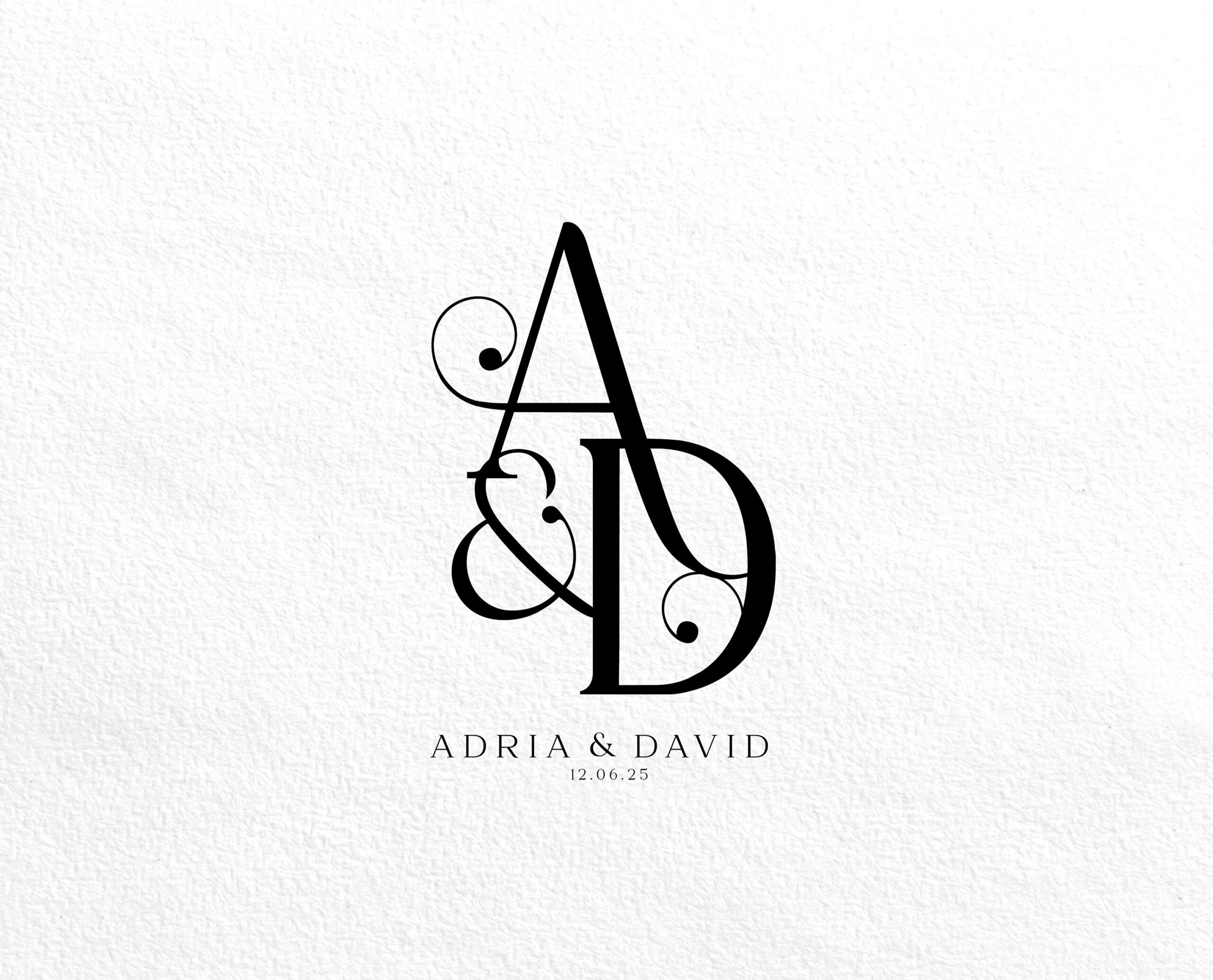 Modern wedding Monogram, Premade Logo Design, Wedding Couple Logo, Calligraphy Wedding Monogram, Initial Logo, Customizable wedding monogram