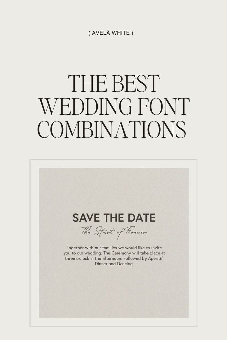 THE BEST WEDDING FONT COMBINATIONS