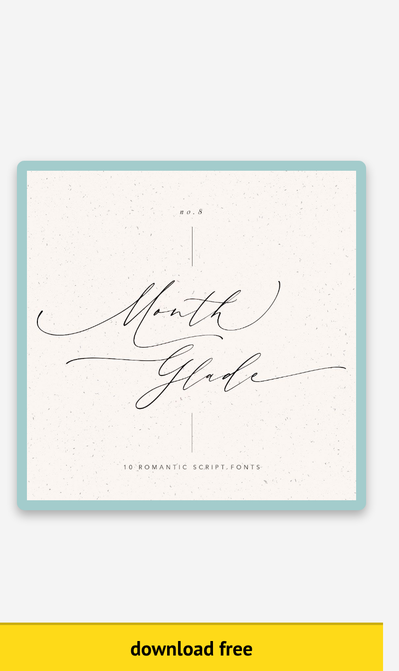 10 Beautifully Romantic Calligraphy Fonts for Realistic Script Design