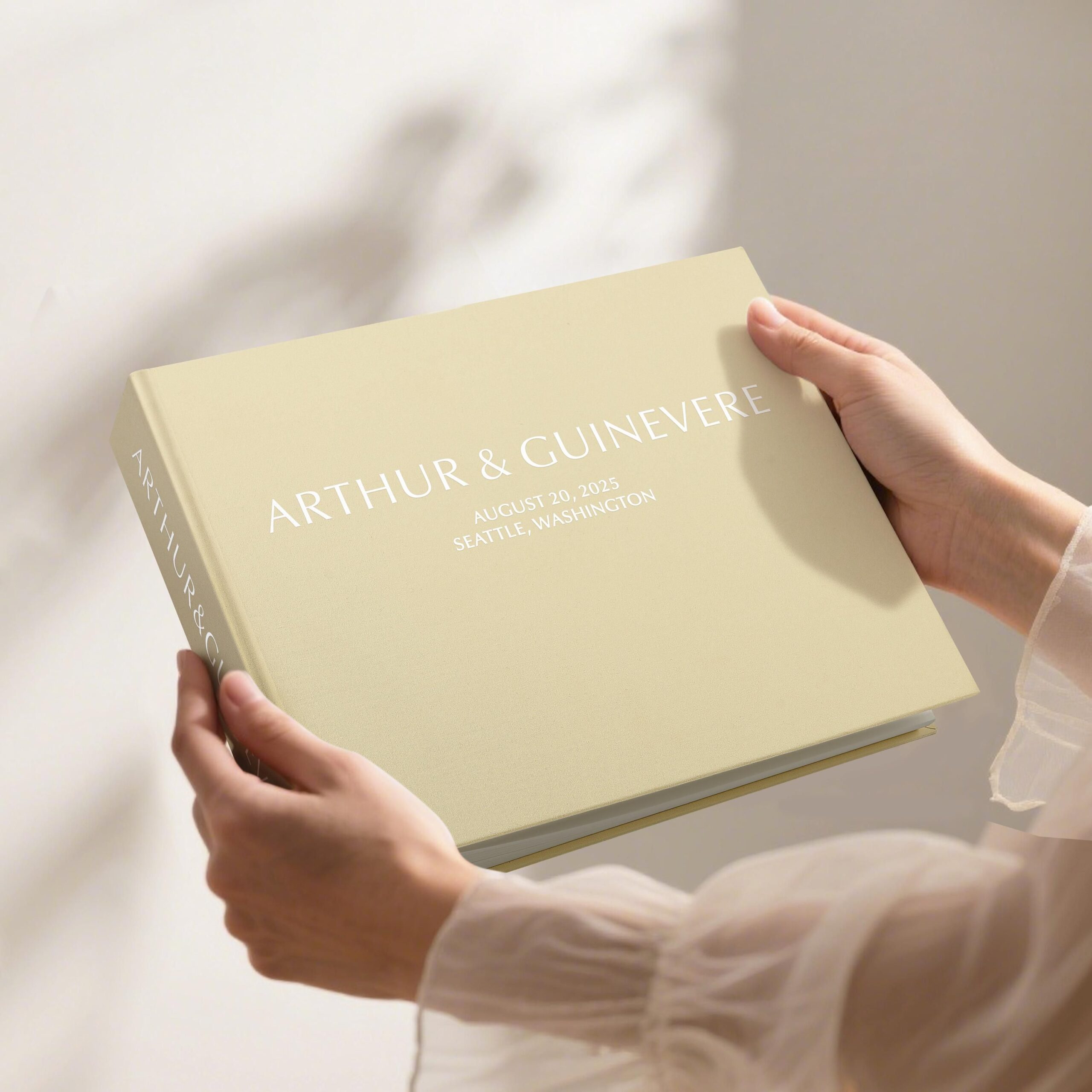 Personalized Wedding Guest Book Photo Album: Fabric Cover Keepsake