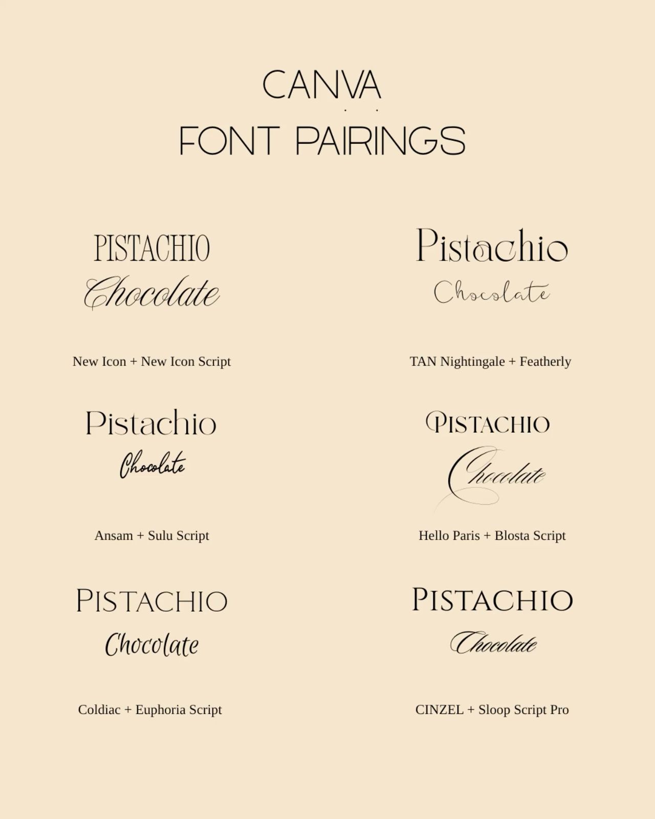 CANVA FONT PAIRINGS