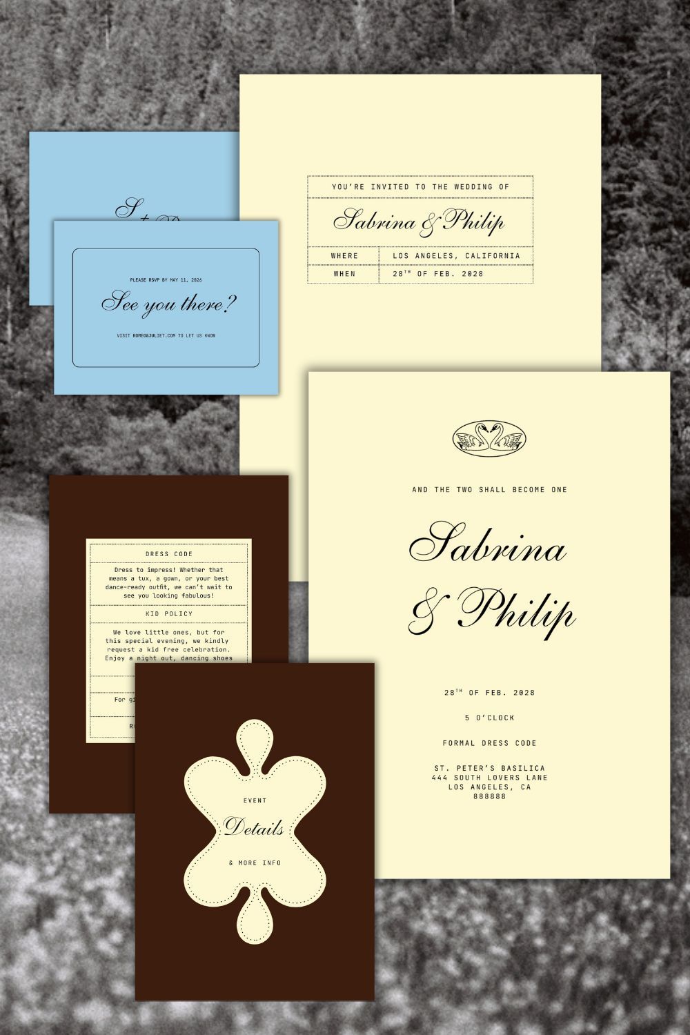 Swan Wedding Invitation Template 🦢💒