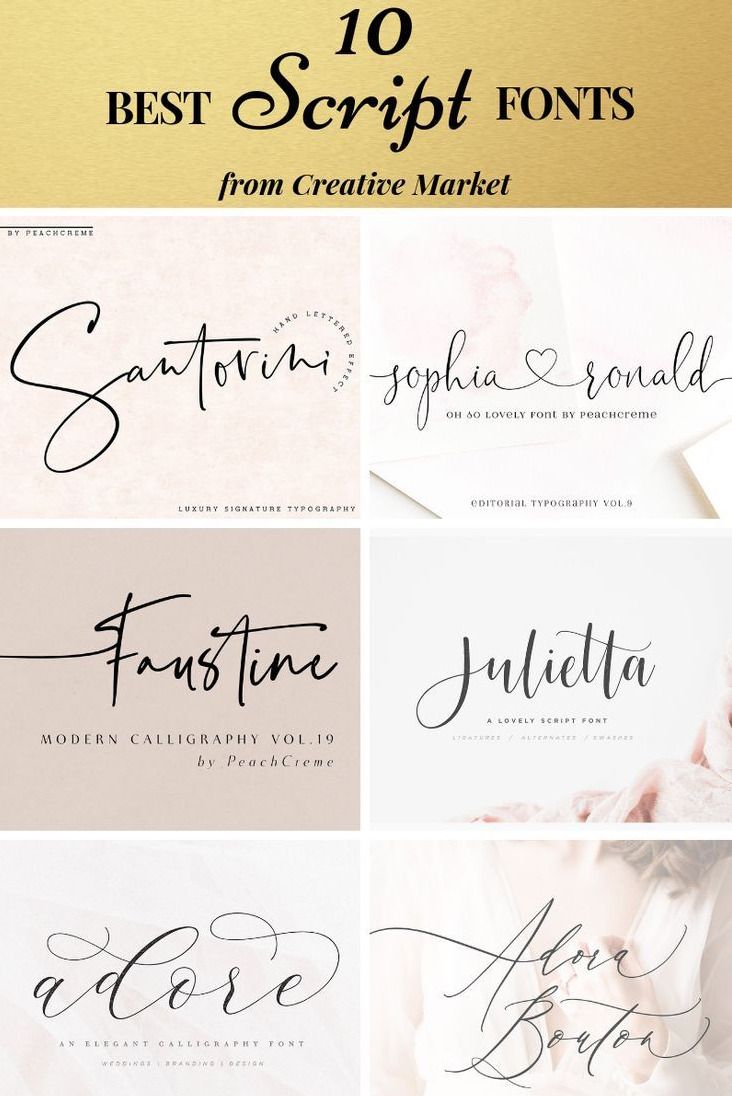 10 of the BEST Script Fonts from Creative Market