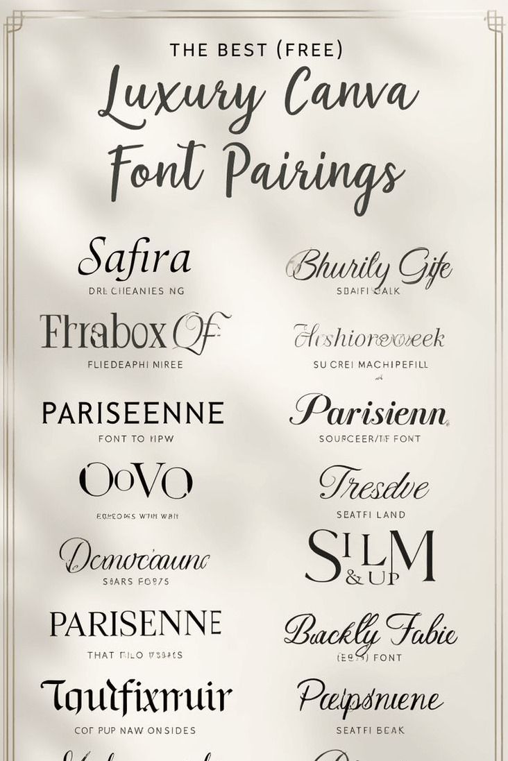Pinterest in 2025 | Font pairing, Luxury font, Font combinations
