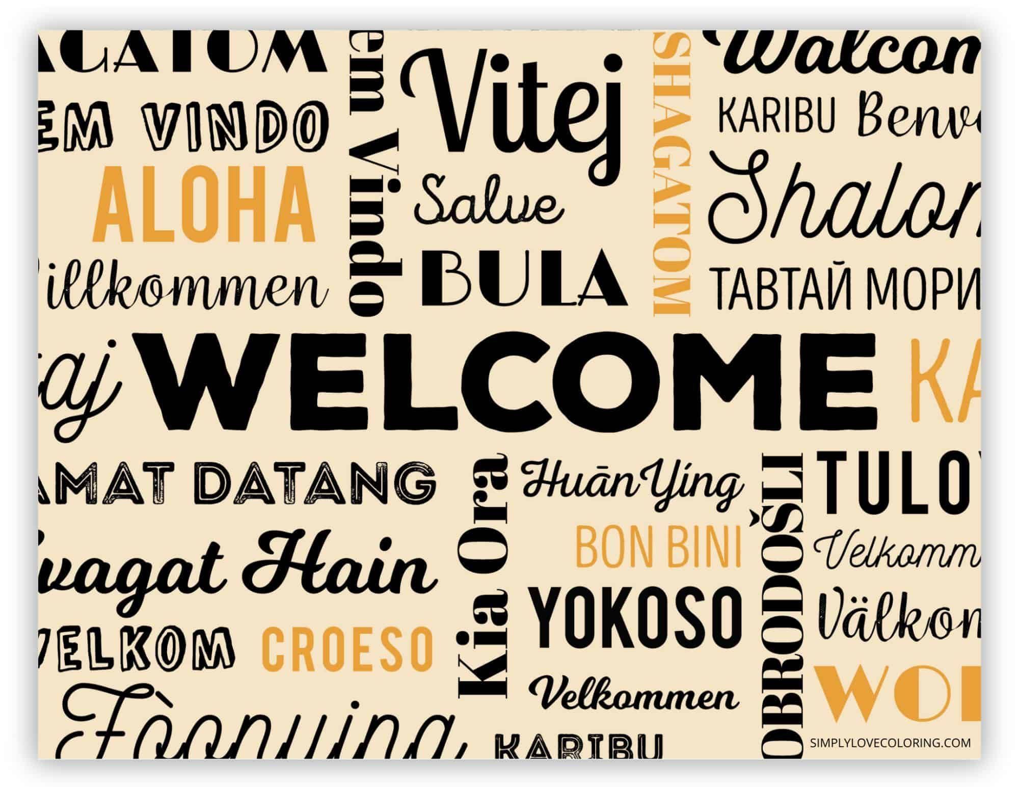 Printable Welcome Sign (Free PDF Download)
