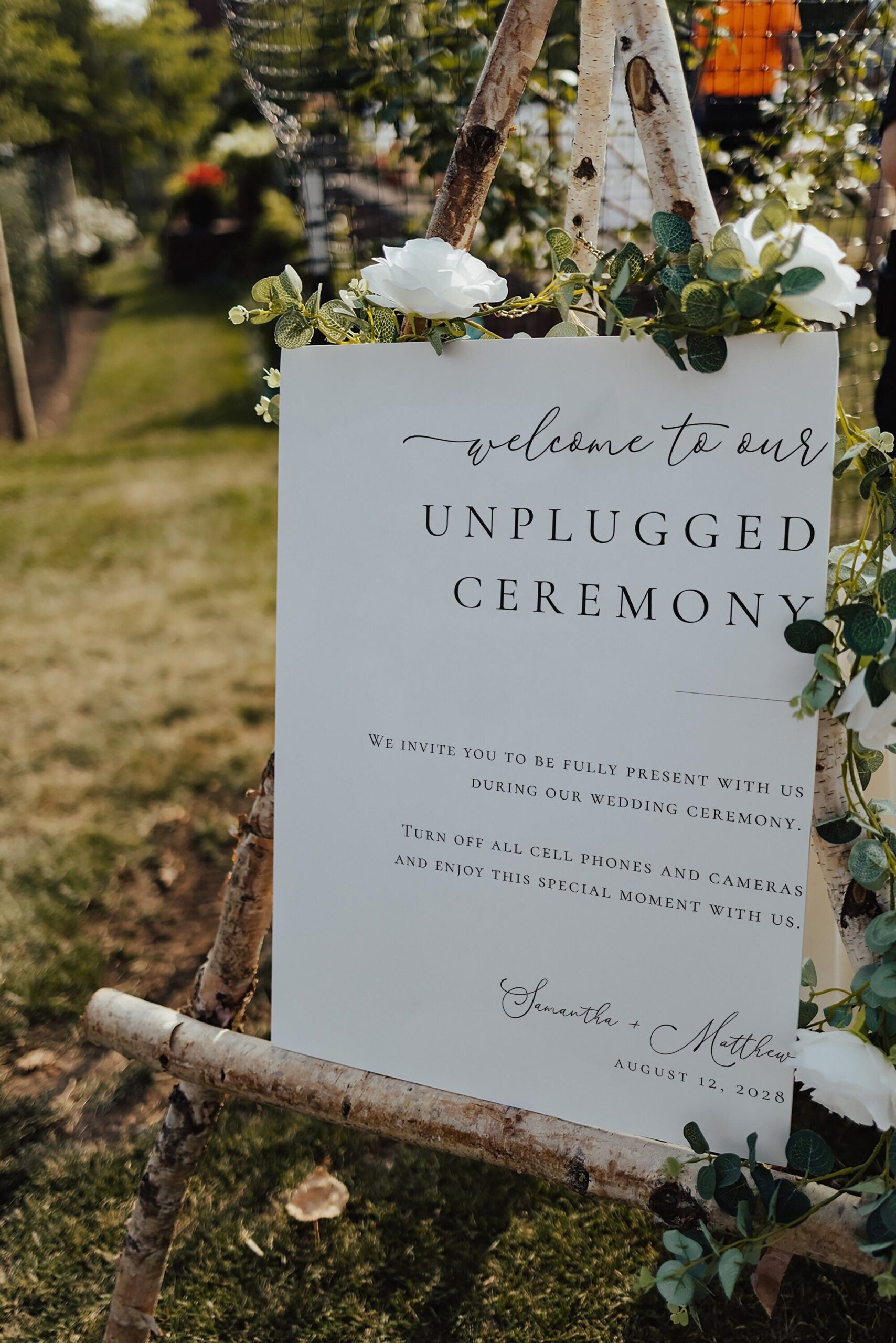 Unplugged Ceremony Wedding Sign, Minimal Welcome Sign, No Phone Camera, Editable Template, Instan…