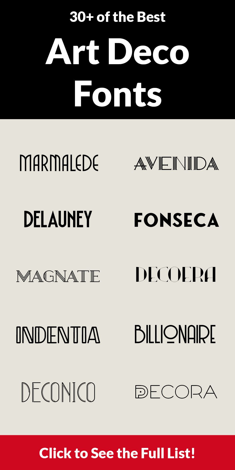 30+ Fantastic Art Deco Fonts You Need For Your Next Project