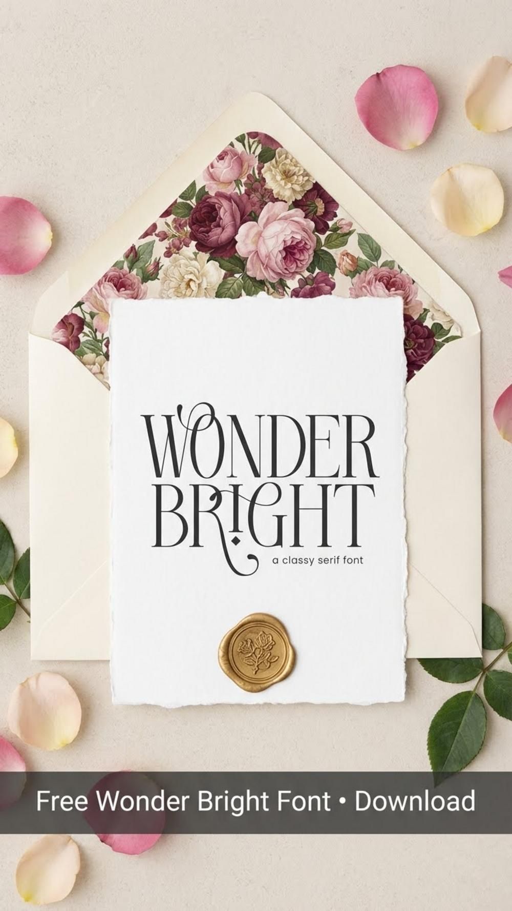 Classy Serif Font for Invitations — Wonder Bright