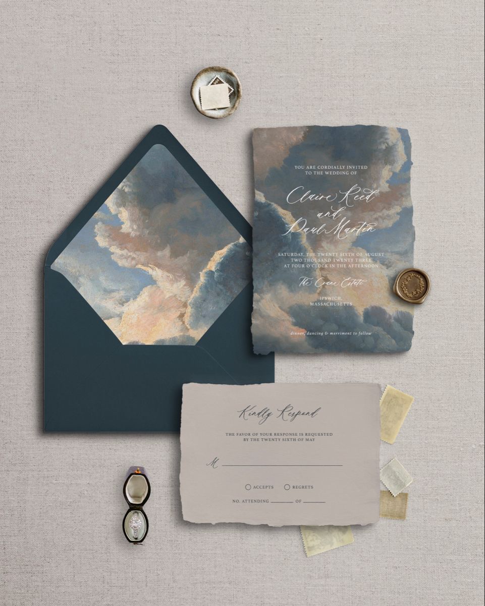 Custom wedding invitation suite