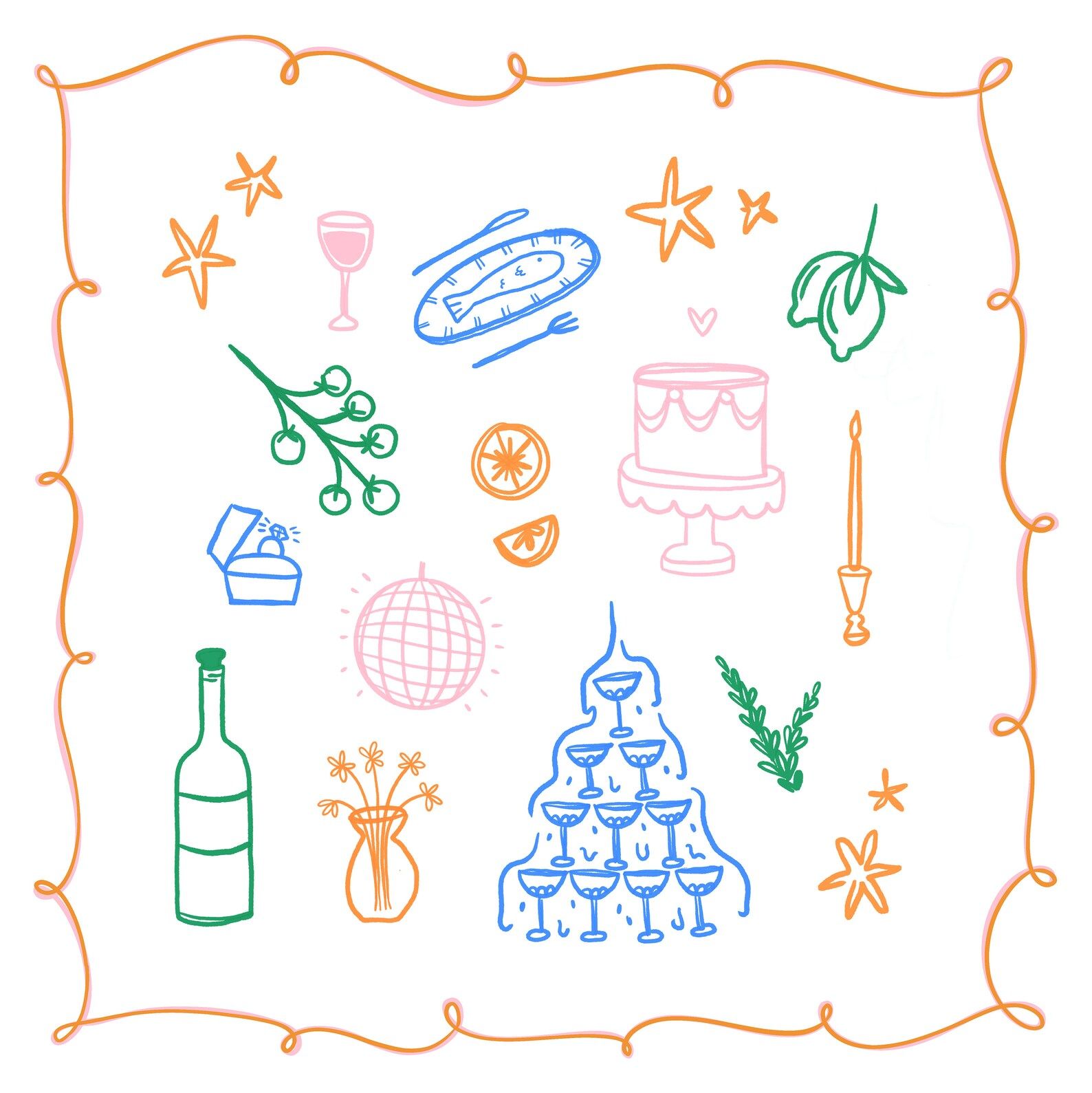 Wedding Clipart, Wedding Doodles, Wedding Invitation, Icons, Bridal Invites, Decoration, Hand Drawn Icon, Line Art Doodles, PNG, Svg — Etsy