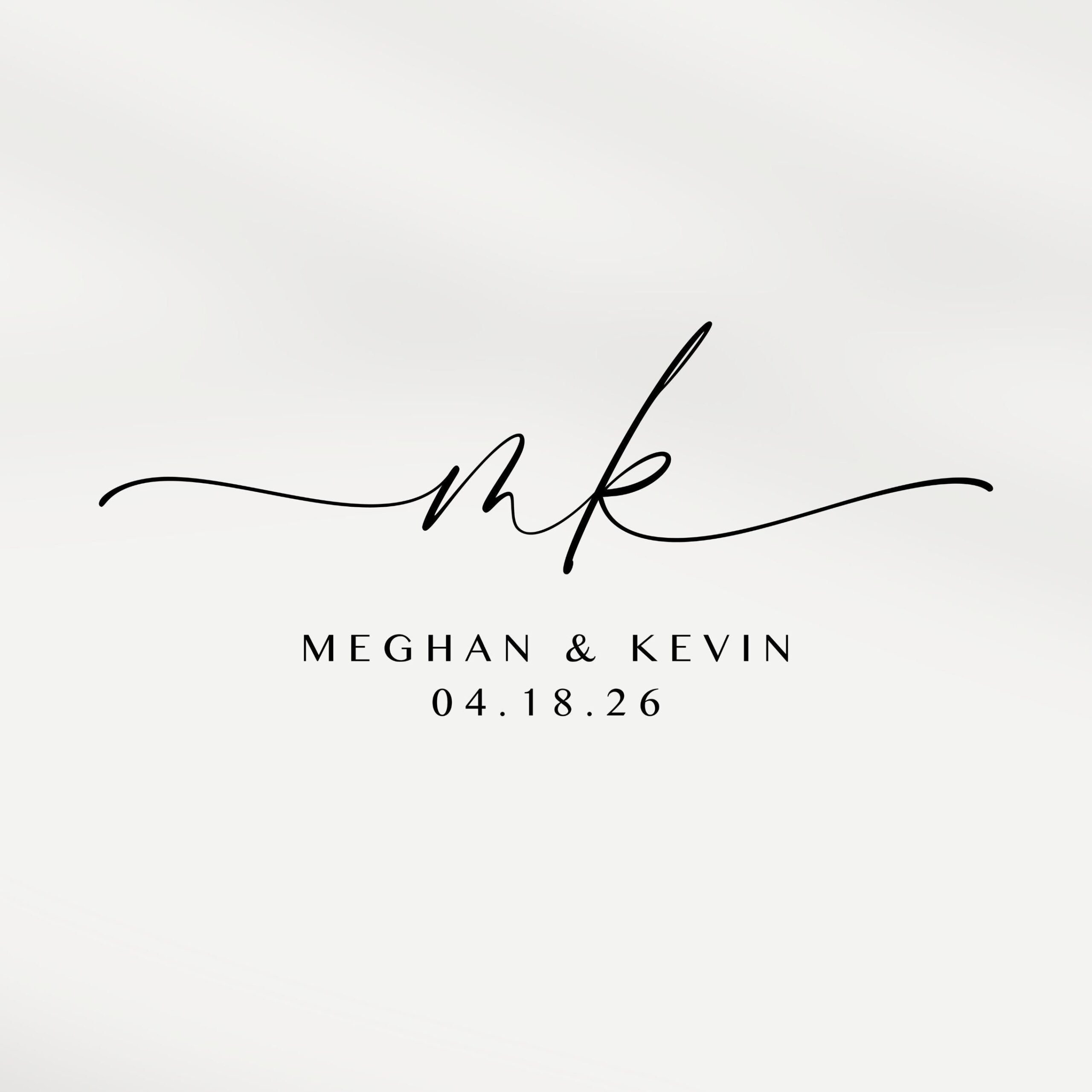 Monogramme de mariage personnalisé pour papeterie et signalétique | Logo de mariage personnalisé avec initiales et date | Logo de lettres connectées