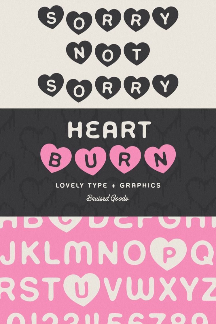 Heart Burn Fonts + Graphics