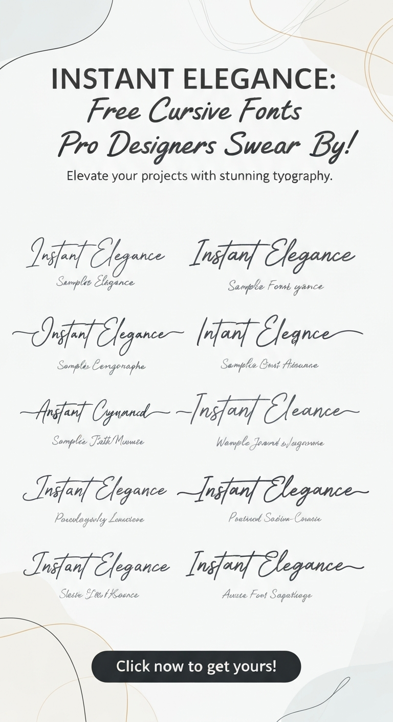 INSTANT ELEGANCE: Free Cursive Fonts Pro Designers Swear By!
