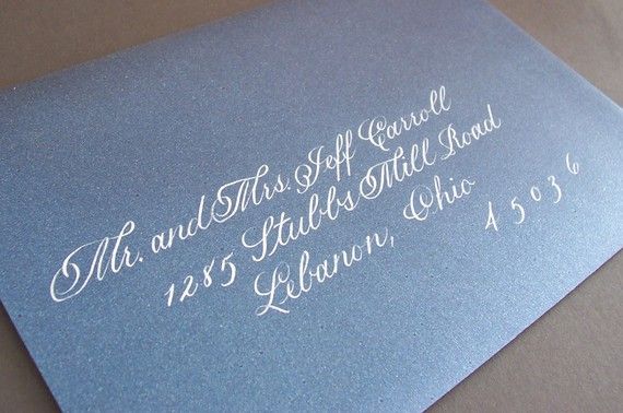 Traditional Calligraphy Wedding Invitation Addressing — Etsy
