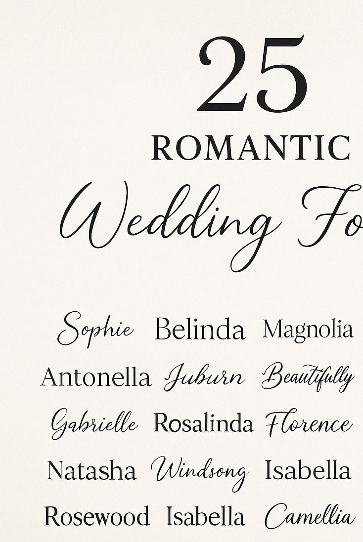 25 romantic Wedding Fonts