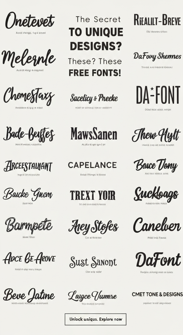 The Secret to Unique Designs? These FREE Fonts!