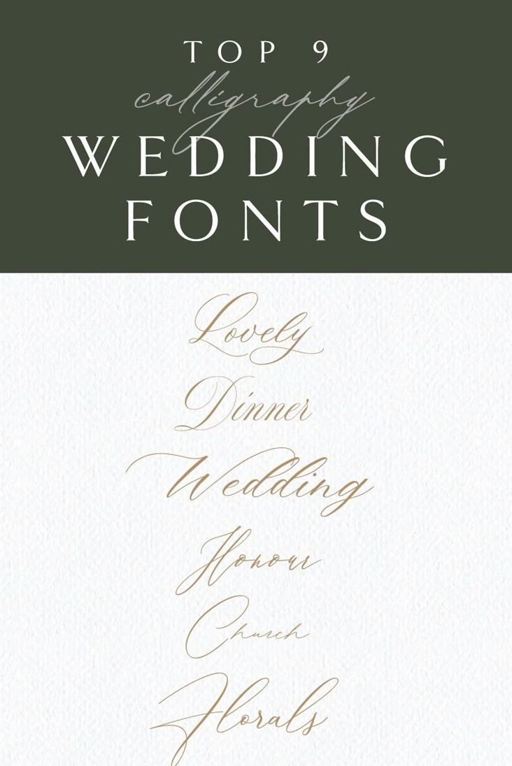 My Top 9 Calligraphy Fonts for Wedding Invitations — Blushed Design