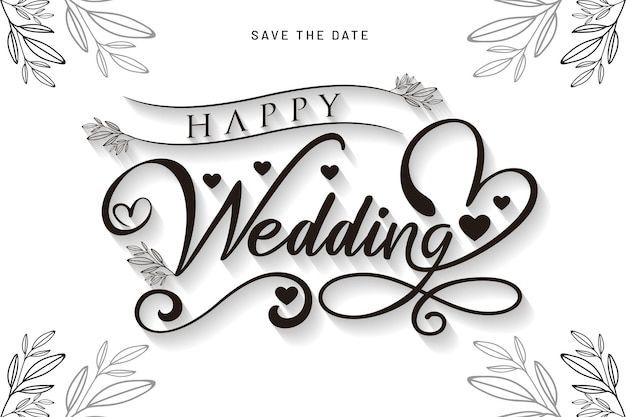 Elegant Tamil Wedding Greeting Lettering Design — Premium Vector