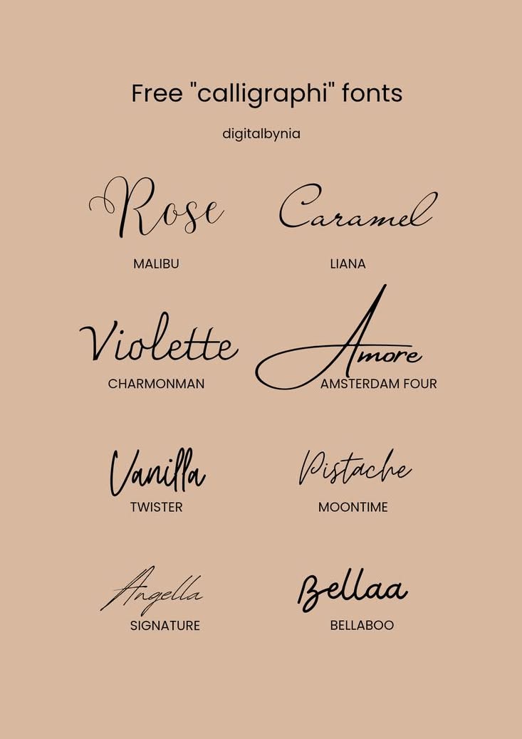 Calligraphi Fonts for Your Digital Planner | Free on Canva!