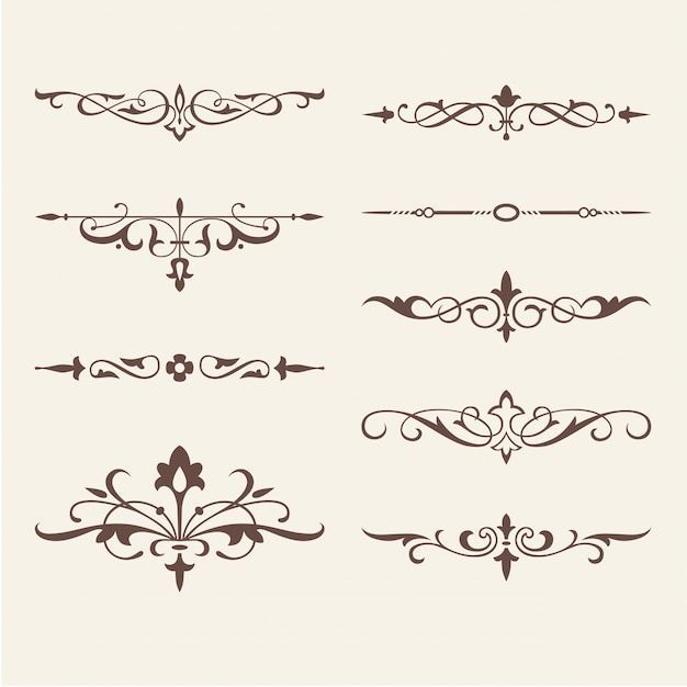 🌟 FREE Premium Vector: Stunning Curled Calligraphic Design Elements