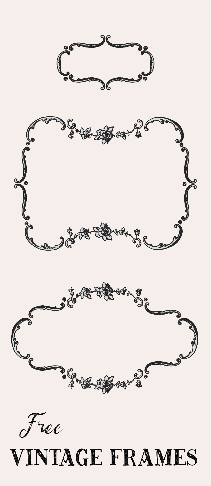 Adorable Vintage Victorian Frames Clip Art