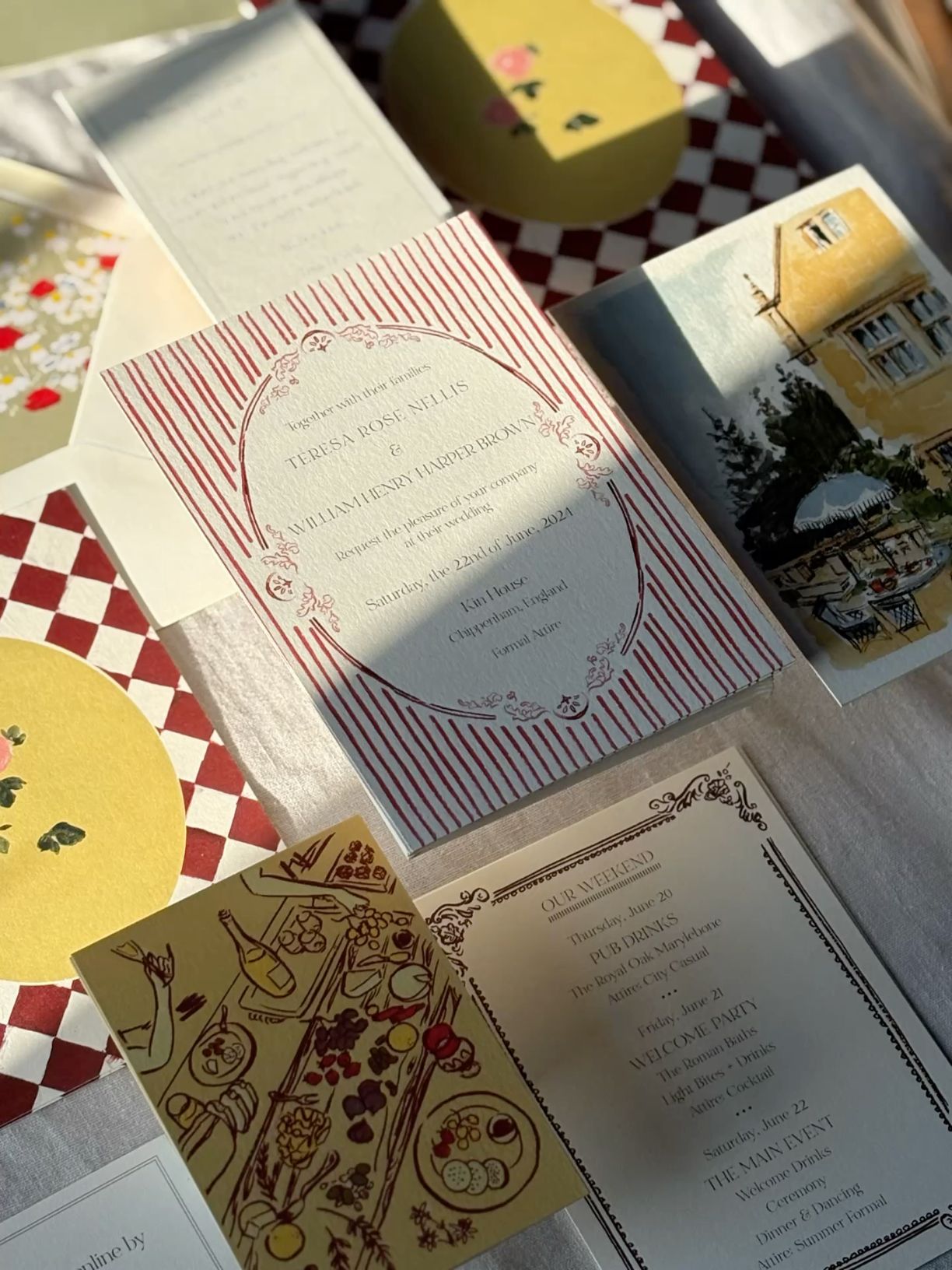 Gallery Wall-Inspired Wedding Stationery 🎨✨