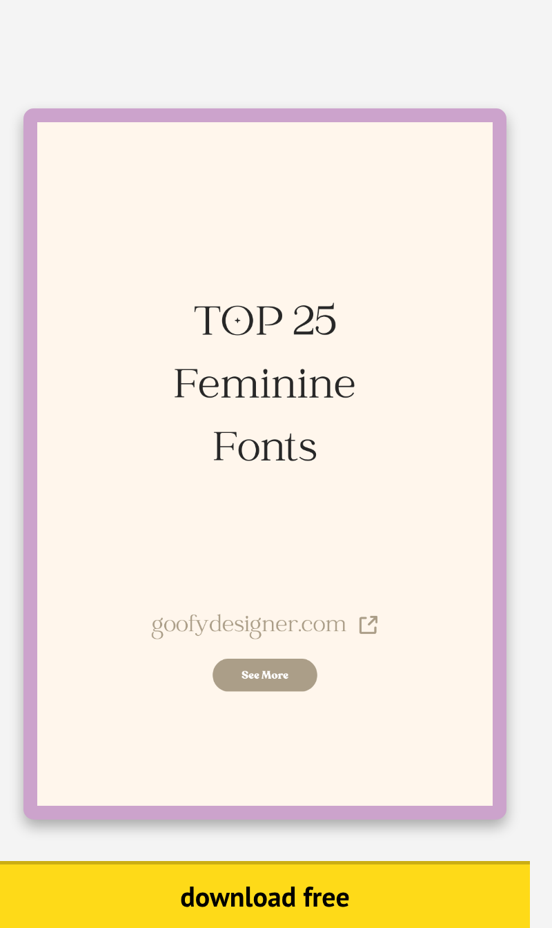 25 Stylish and Elegant Fonts Perfect for Feminine Designs