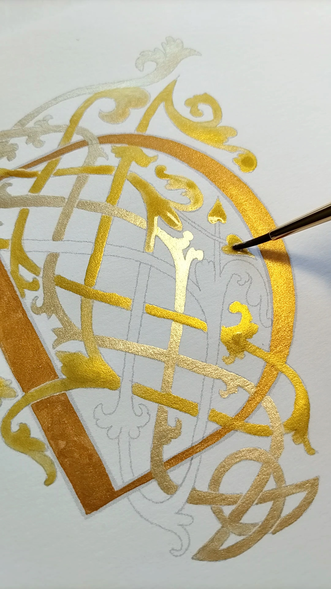 Monograms and Initials. Calligraphy Drawing