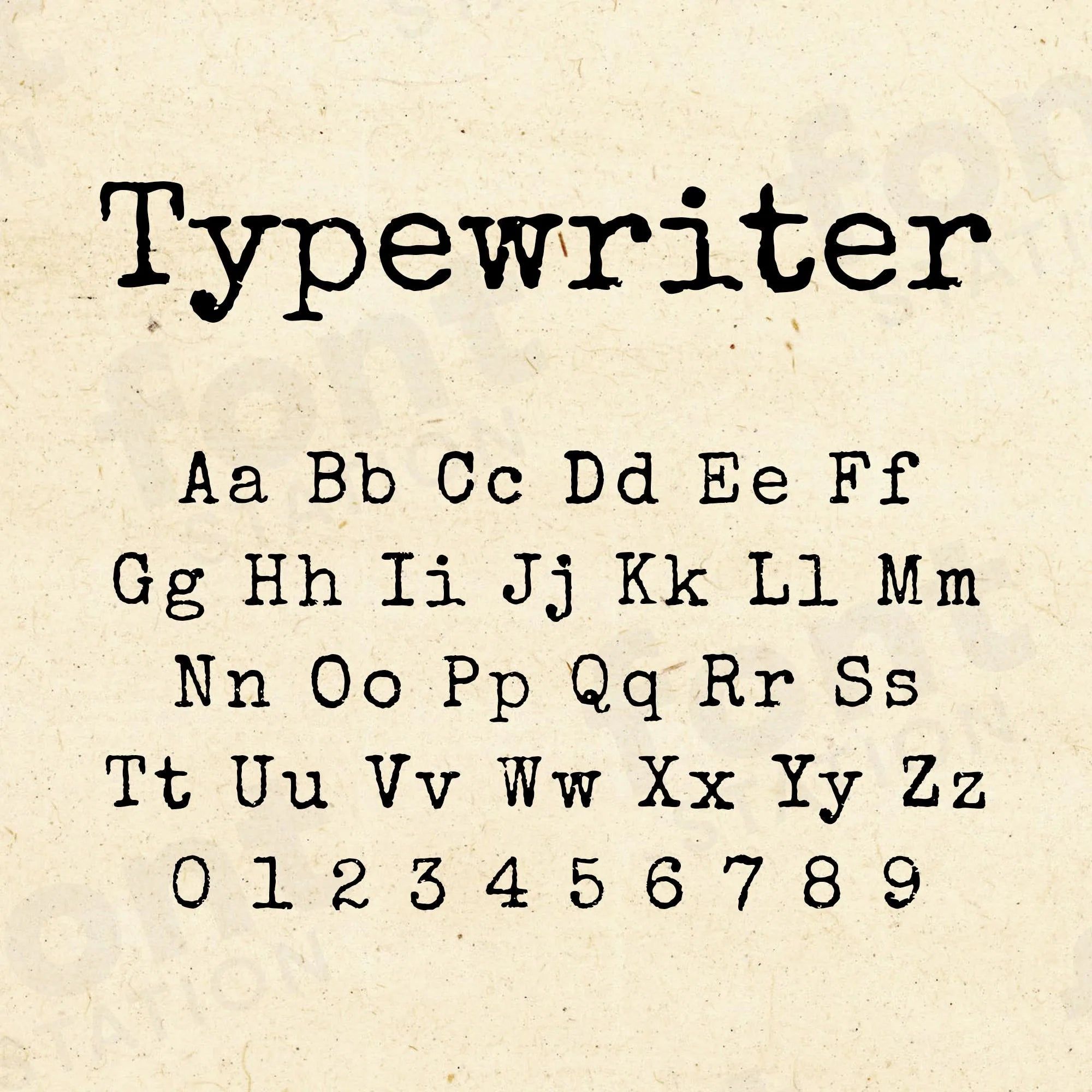 Typewriter Font
