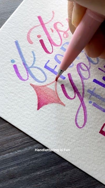 Satisfying small brush pen calligraphy! #shorts #calligraphy #lettering #art #artwork