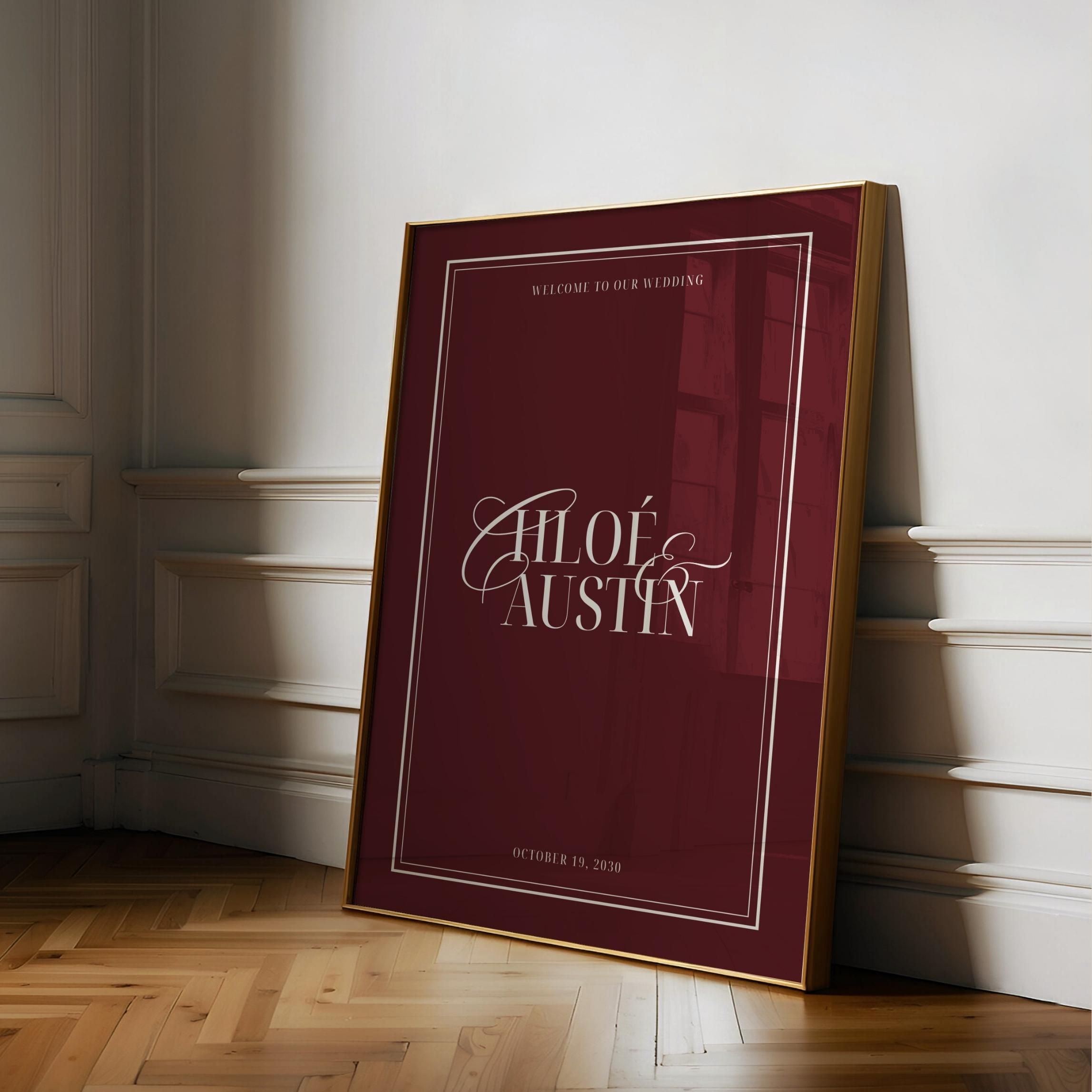 Plaque de bienvenue pour mariage Old Money Plaque de bienvenue rétro Plaque de bienvenue pour mariage vintage Plaque d’entrée pour mariage rétro Plaque de bienvenue pour notre mariage rétro