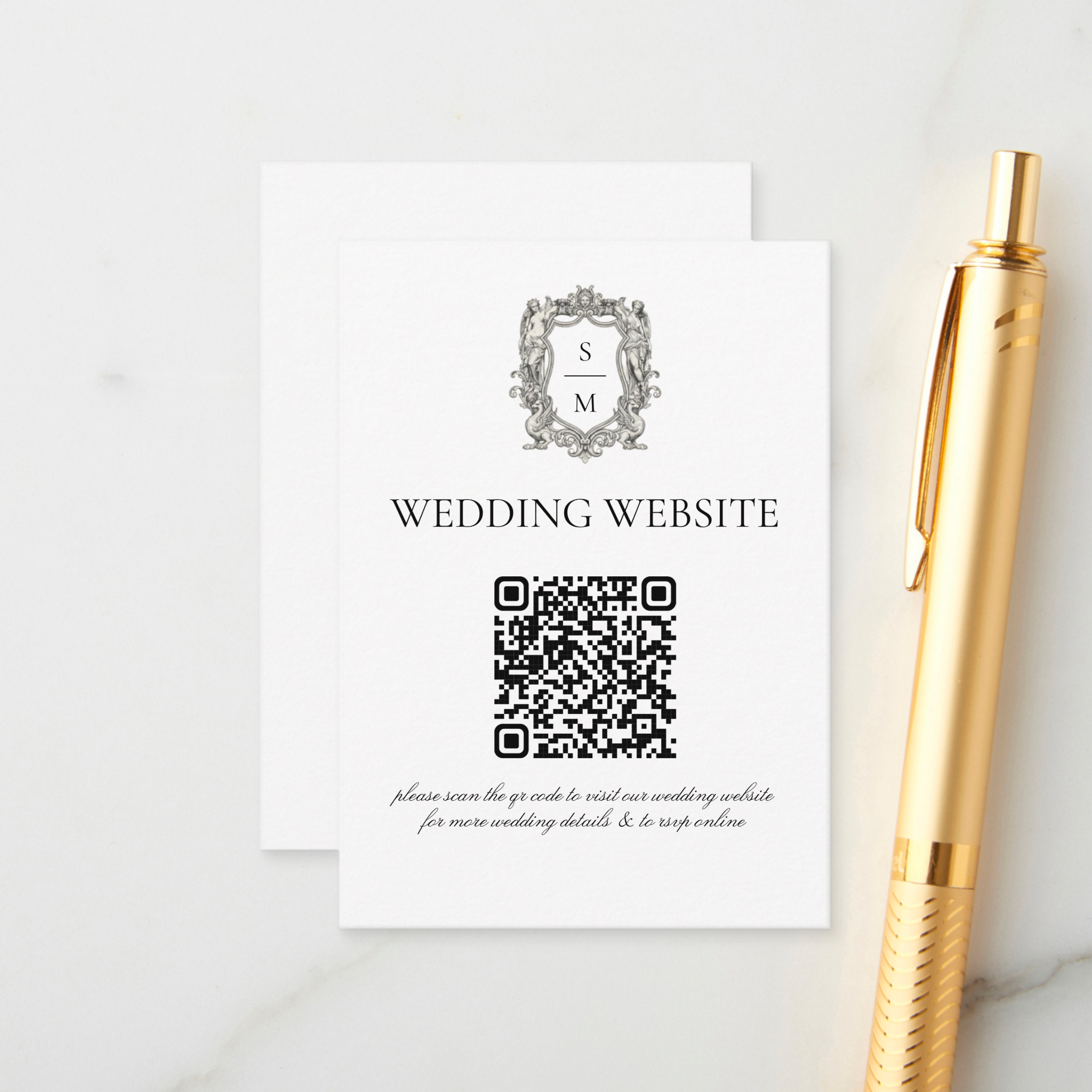 Vintage Baroque Fine Art Renaissance Minimal Enclosure Card