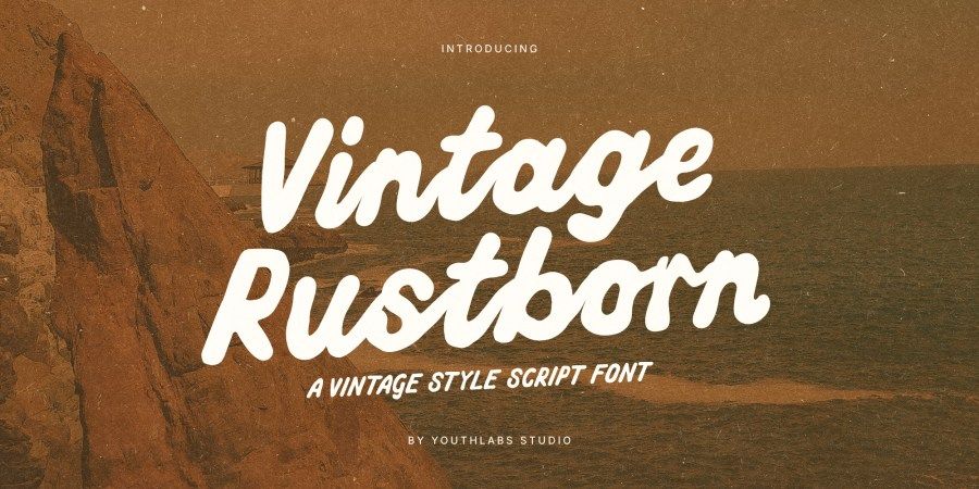 Vintage Rustborn – Retro Distressed Typeface