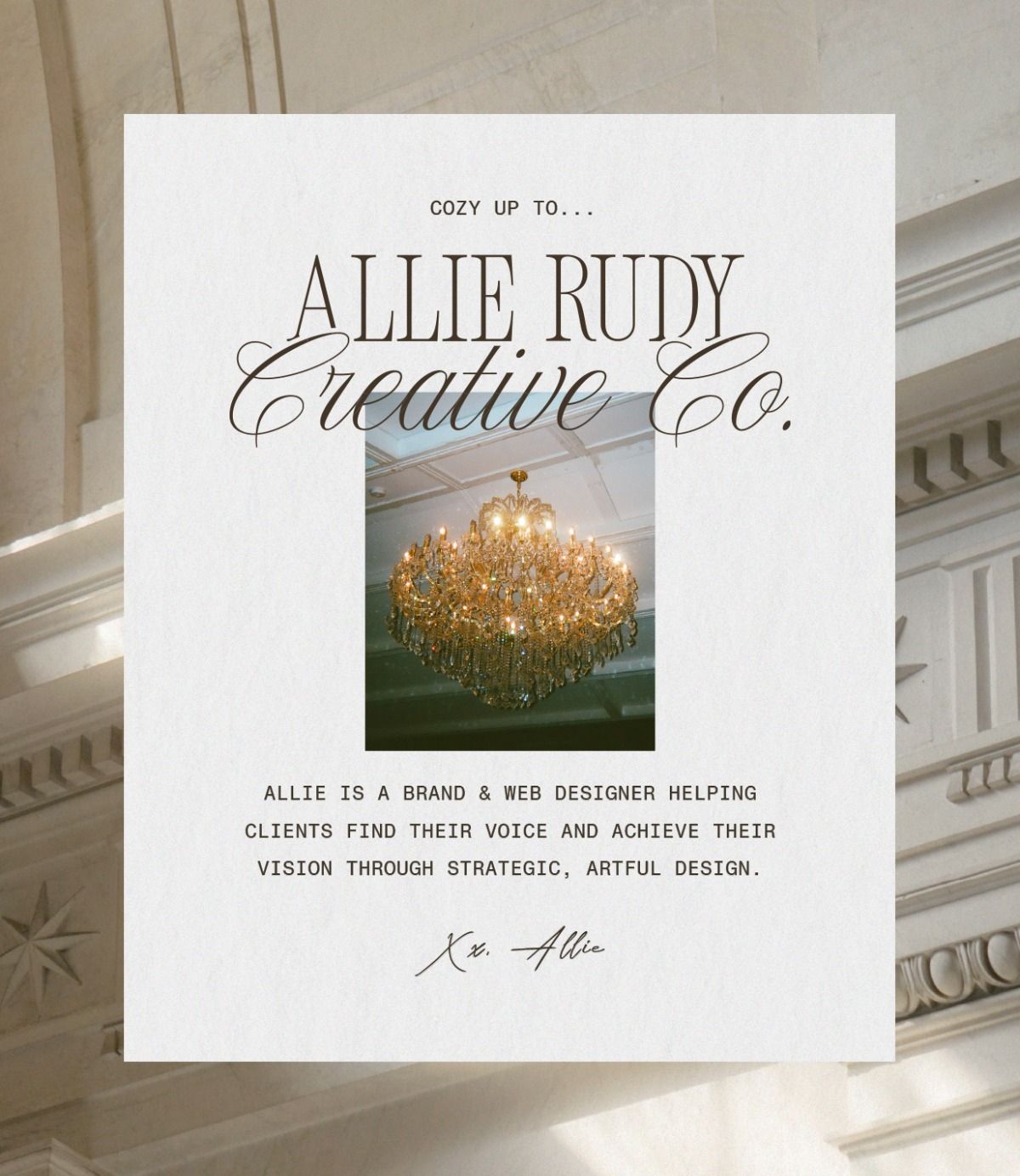 Feminine Classic Logo Design | Allie Rudy Creative Co. Brand