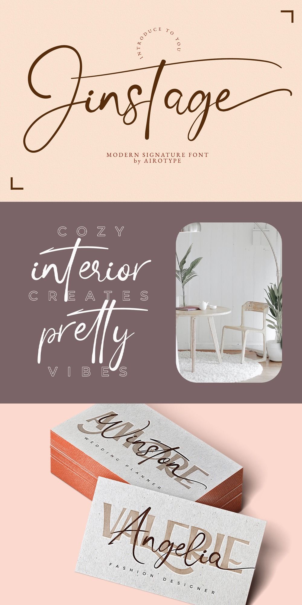 Jinstage Font, Handwritten Font, Cursive Font, Monoline Font, Signature Font, Script Font