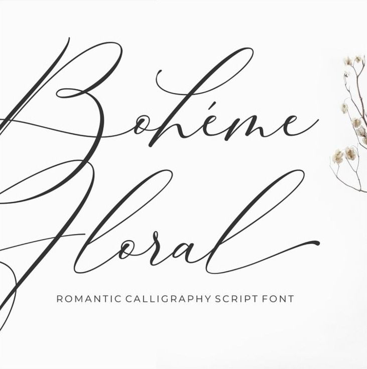 Luxury Font — Boheme Floral