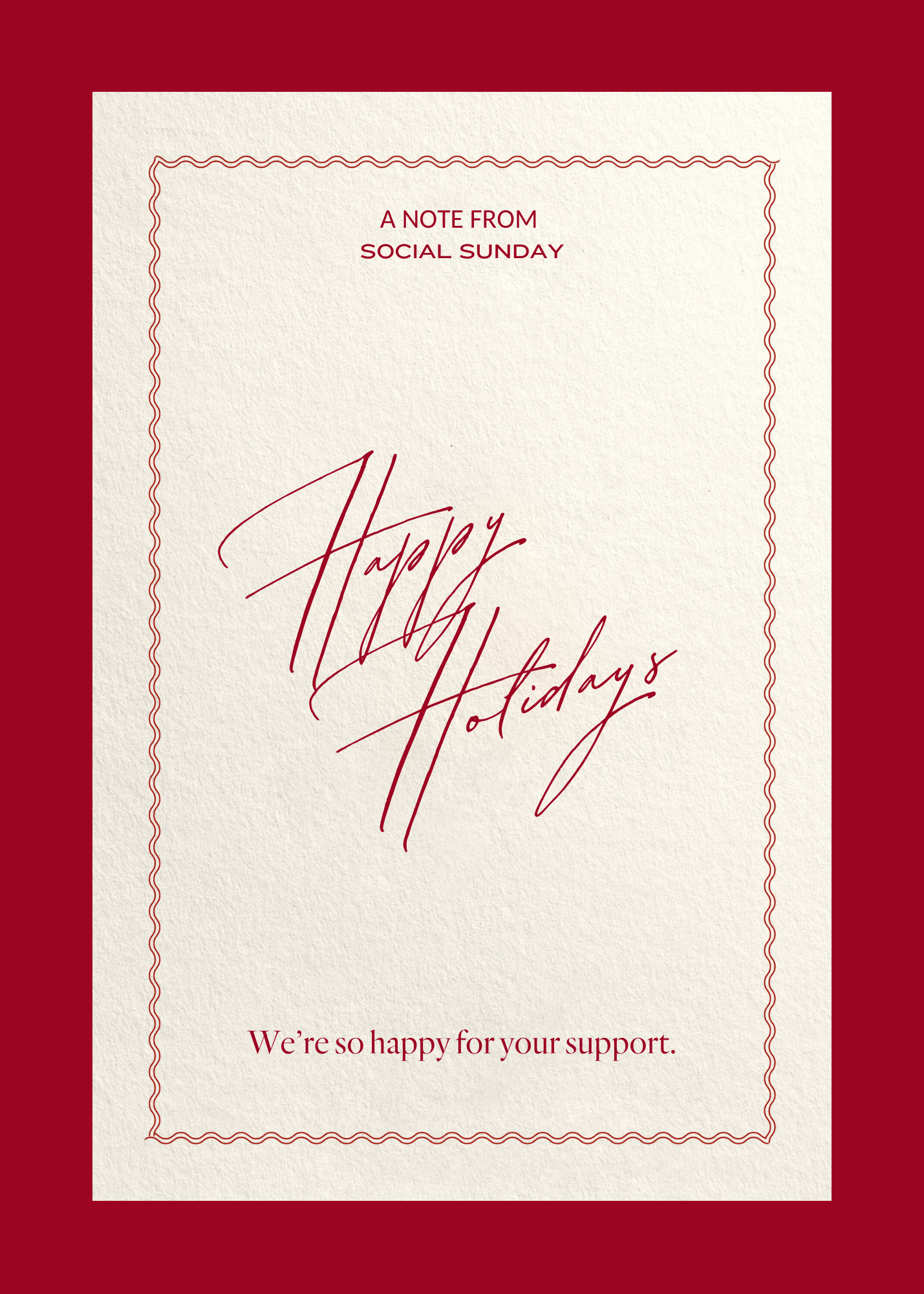 Chrismas Holiday Card From Social Media Agency