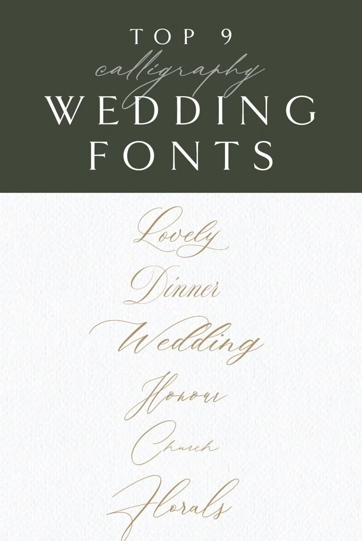 My Top 9 Calligraphy Fonts for Wedding Invitations — Blushed Design