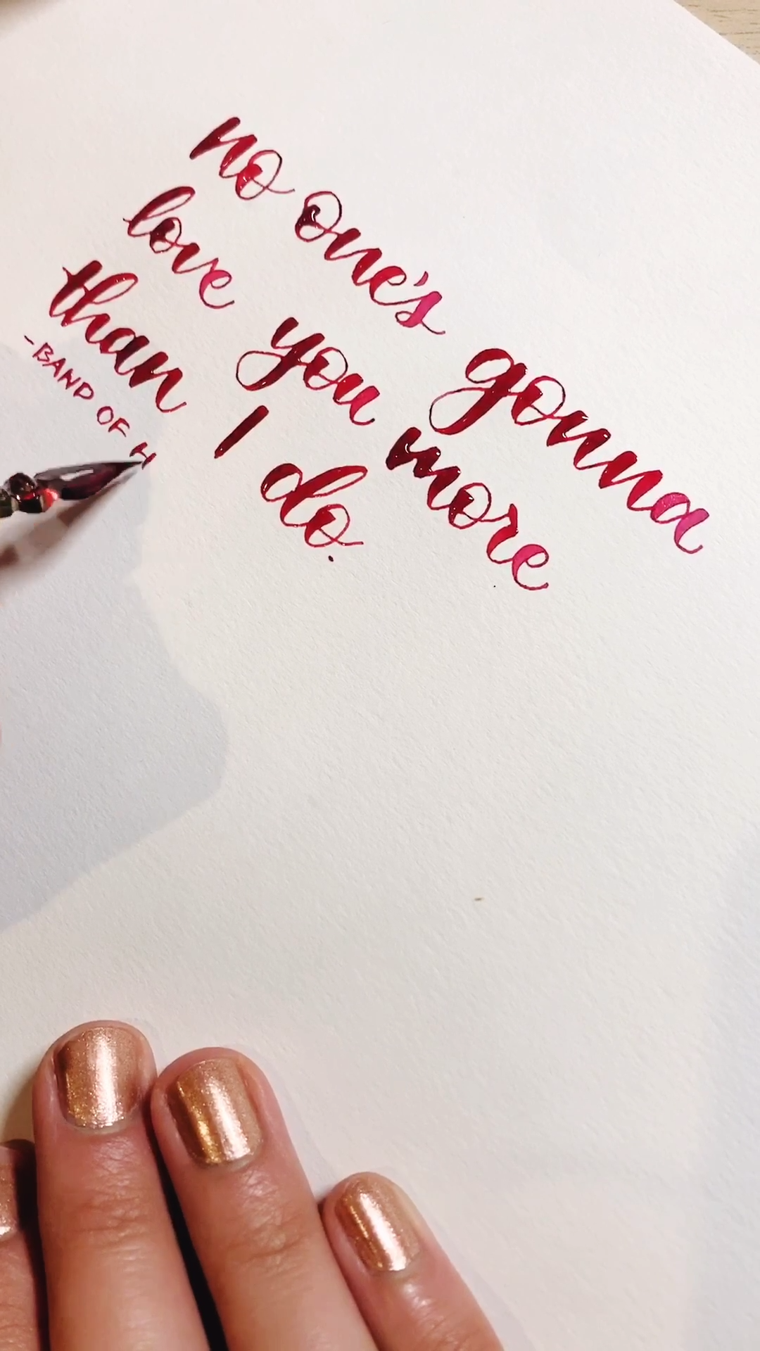 Calligraphy Song Lyrics Video