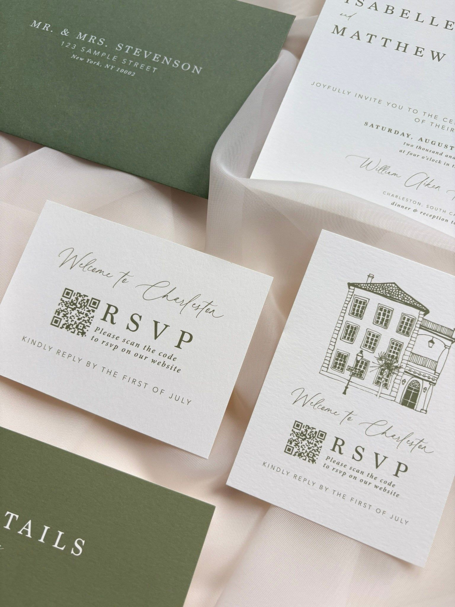 Modern Romance Invitation Suite — Lavender
