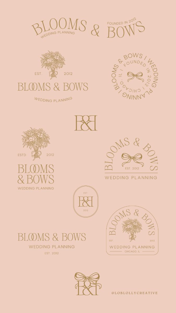 Elegant and Modern Logo Suite and Brand Identity for an Events and Wedding Planning Small Business