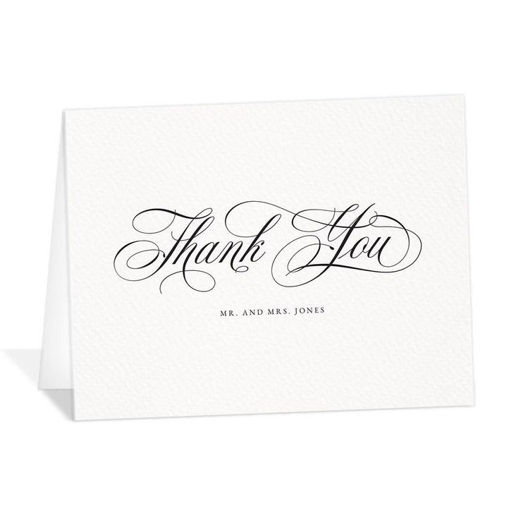 Exquisite Calligraphy Thank You Cards
